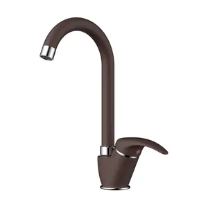 Смеситель для мойки Omoikiri DC, темный шоколад, высокий поворотный излив 4994271
