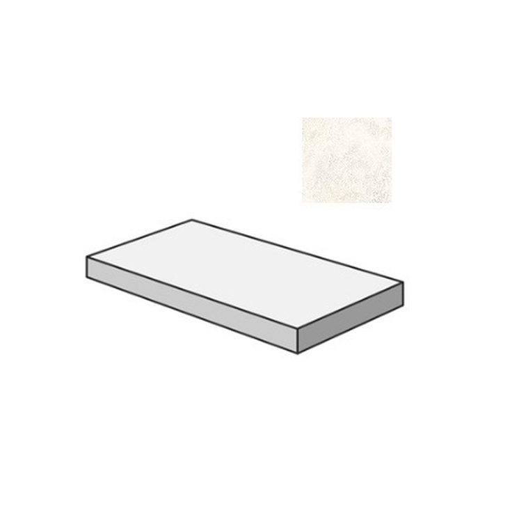 Sant Agostino Via Appia CSAGSCCW12 Gradone Angolare Sx Cross Cut White 33x120 матовая