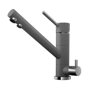 Смеситель для мойки Omoikiri -PL платина,с краном для питьевой воды 4994062