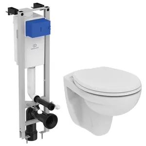 Инсталляция Ideal Standard ProSys ECO FRAME M + Унитаз Rimless + сиденье W660101 (E233267+K881201)