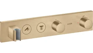 Смеситель Axor 18355140 для душа, встраиваемый термостат, 2 выхода, шлиф.бронза
