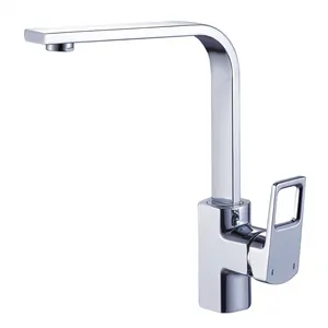Смеситель для кухни Swedbe 2041 однорычажный, высокий излив, хром