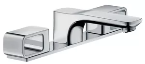 Смеситель Axor 11040 для умывальника двухзахватный на 3 отверстия, панель, излив 141 мм