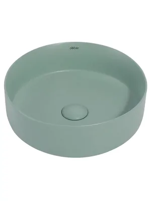 Раковина накладная ABBER d360 без отв. под смеситель и перелив,светло-зелен. мат. AC2108MCG