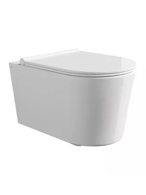 Унитаз подвесной Alice 50х35 безободковый, без сиденья, покрытие Aliglaze+, белый 22300101+FIX1