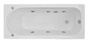 Ванна акриловая BAS 1600х700 прямоугольная, каркас, без слива-перелива, с г/м FLAT