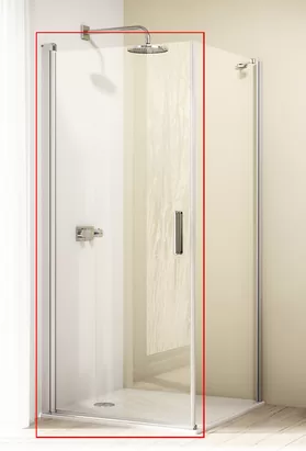 Душевая дверь HUPPE elegance 1000х2000 профиль мат.серебро/стекло прозрачное 8E0606.087.322