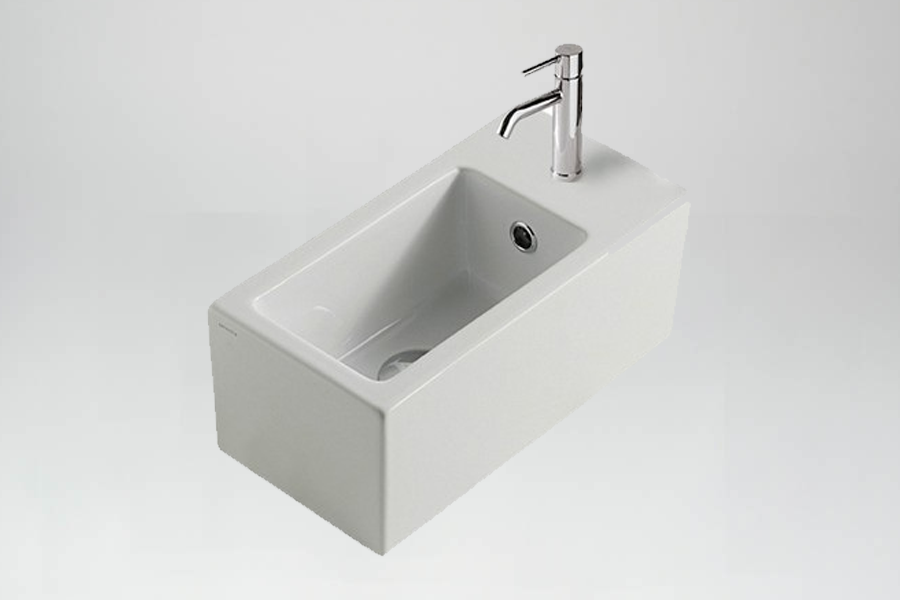 Раковина DESIGN/6030M Раковина CM. 40X20 с одним отверстием подвесная или накладная, белая