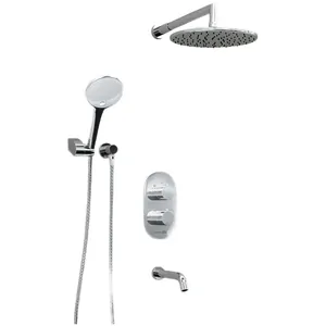 Душевая система WasserKRAFT A174819 Thermo встраиваемый термостат, верхний и ручной душ, хром