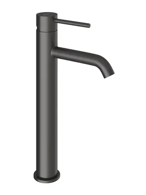 Смеситель для раковины Aqueduto CAN0345 однозахватный, высокий излив 214мм, оружейная сталь