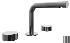 Смеситель для раковины Fantini двухзахватный трехсекционный, нержавеющая сталь 2793A204WF