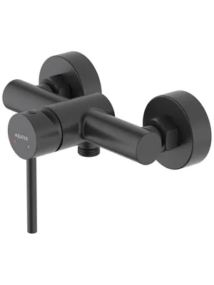 Смеситель для душа Aquatek AQ1360MB настенный, однозахватный, без излива, черный матовый