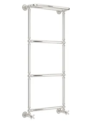 СУНЕРЖА 1386 Полотенцесушитель 1260х500 нерж.сталь, с полкой, нижнее подкл. 00-0281-1250