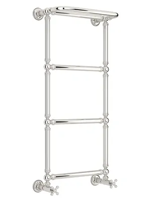 СУНЕРЖА 1386 Полотенцесушитель 960х400 нерж.сталь,с полкой,нижнее подкл. 3/4" 00-0281-9640