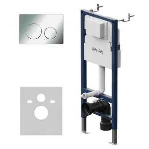 Инсталляция AM.PM для подвесного унитаза, с клавишей L, хром I012709.0151