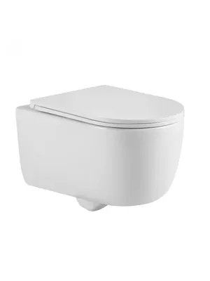 Унитаз подвесной Berges 530х365х365 безободковый, сиденье с микролифтом, белый 082137