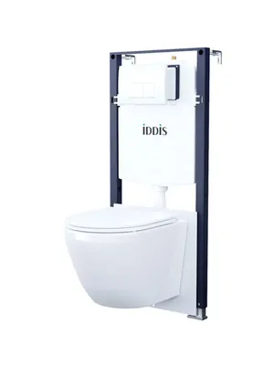 Инсталляция с подвесным унитазом IDDIS сиденье с микролифтом, клавиша смыва BASB030i73