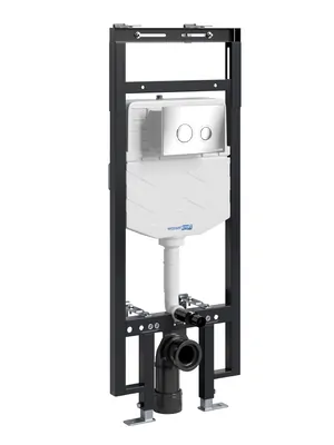 Инсталляция для унитаза WasserKRAFT с клавишей смыва, хром 58tlt.010.me.ch01