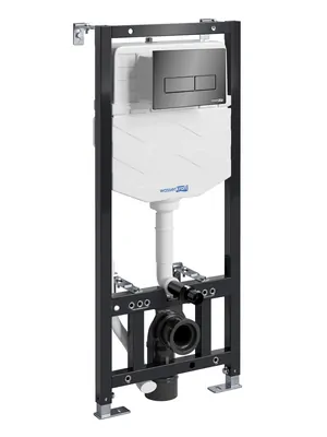 Инсталляция для унитаза WasserKRAFT с клавишей смыва, черный глянцевый 10TLT.010.ME.PB03