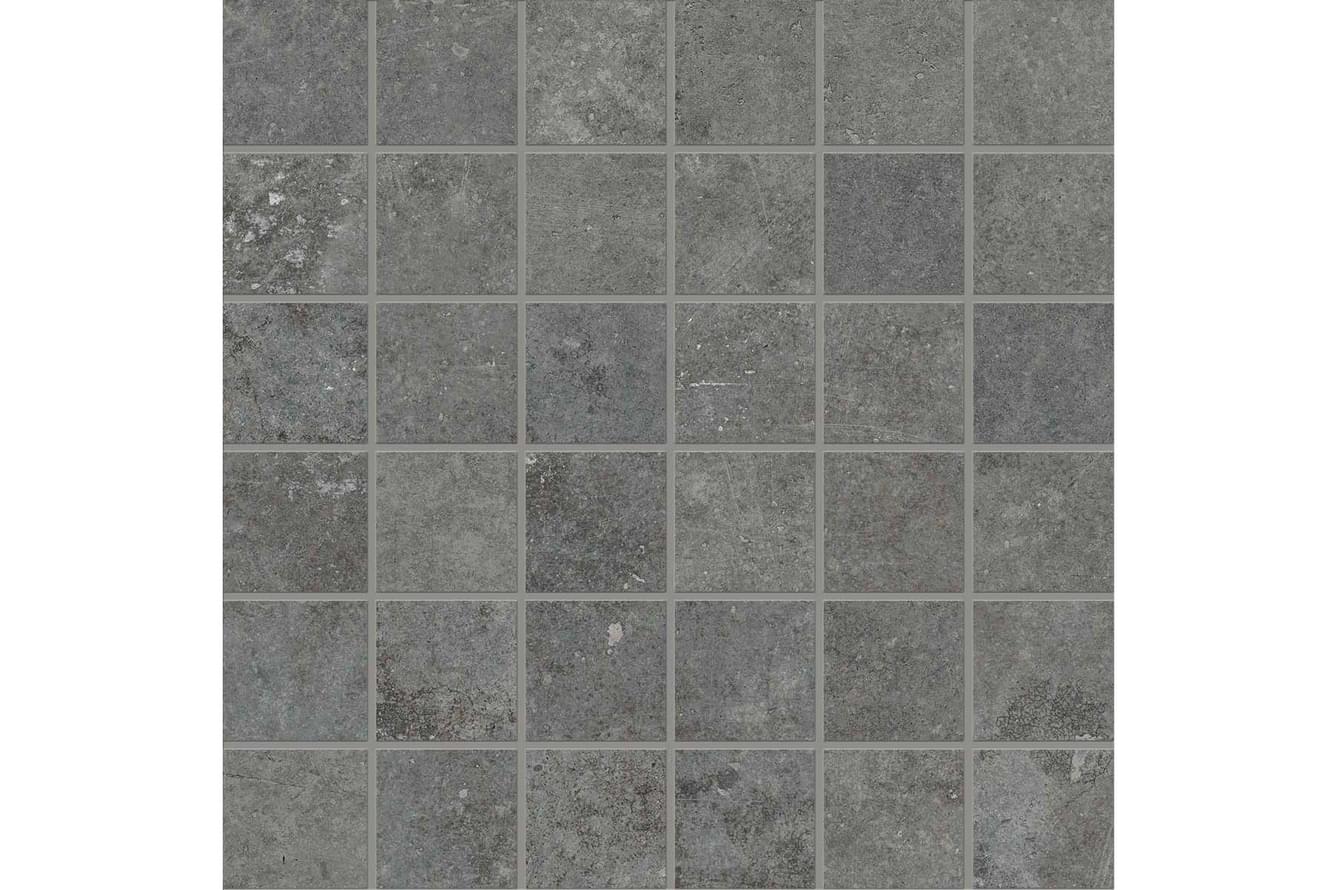 мозаика Fabrika Mosaico 5X5 Dark Grey Silktech 30x30