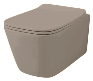 Унитаз подвесной ArtCeram А16 360х525 безободковый, marrone matera (бежевый) ASV003 41 00