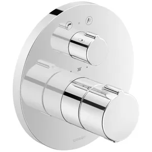 Смеситель Duravit термостат встраиваемый с переключ., накидка круг,клапан обр./т C15200018010