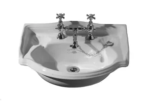 Раковина подвесная Devon&Devon IBLP1FOXF 540х380х260 с 1 отверстием под смеситель, белый