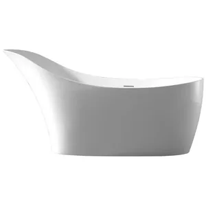 Ванна из искусственного камня Abber (1690x750) отдельностоящая, слив-перелив, белая мат AS9618