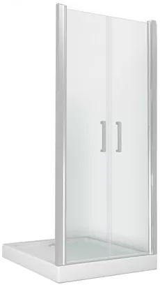 Дверь душевая GOOD DOOR BAS SD-90-C-CH (90х185), 2расп.дв.,профиль хром/стекло прозрачное