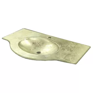 Раковина для тумбы Caprigo 110 (1100х605) стеклянная, золото OW15-11814-(G)