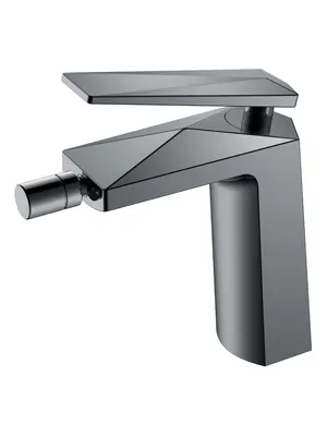Смеситель Boheme 376-SGM для биде, на 1 отверстие, однозахватный, графит глянц