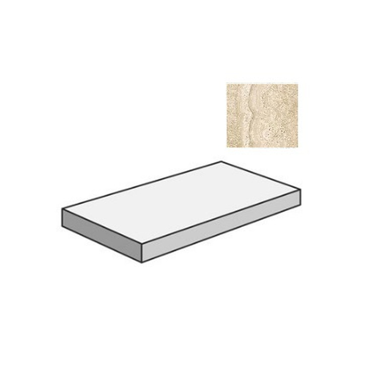 Sant Agostino Via Appia CSAGDVCB12 Gradone Angolare Dx Vein Cut Beige 33x120 матовая