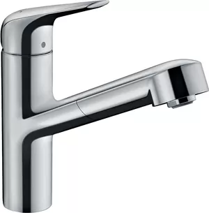 Смеситель Hansgrohe для кухни 150 мм вытяжной поворотный излив хром 71814000
