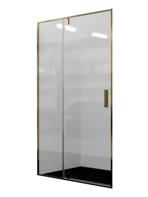 Душевая дверь WasserKRAFT 1200х2000 стекло прозрачное/профиль золото 55P05
