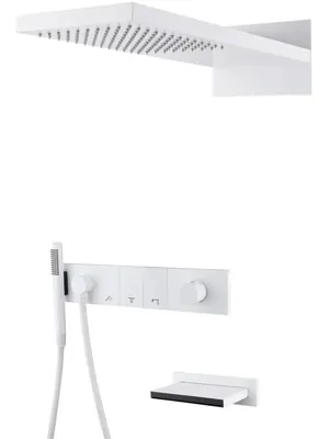 Душевая система Boheme 132-2-MW встраиваемая, излив, верхний/ручной душ, белый матовый