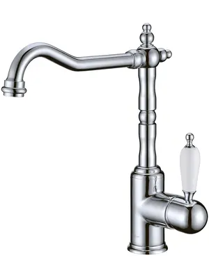 Смеситель Boheme Chromo 103 для кухни, на 1 отверстие, однозахватный, хром