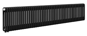 Радиатор стальной трехтрубчатый RIFAR 3018 - 45 секций, нижнее подкл. с терм.клапаном,антрацит
