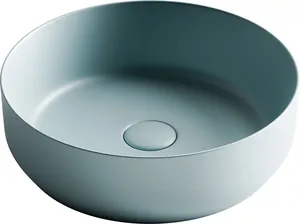 Раковина накладная Ceramicanova 390х390х120 круглая, цвет: зеленый матовый CN6022MLG