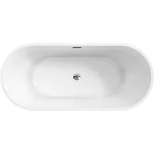 Ванна акриловая BelBagno BB701-1400-720-K (1400х720х580) отдельностоящая, белый