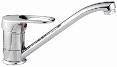 Смеситель Ledeme Н28 для кухни, с поворотным изливом, однозахватный, хром L4228-B