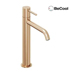 Смеситель для умывальника RAVAK Be Cool X070403 однозахватный, излив 167 мм, розовое золото