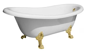 Ванна MIGLIORE 185x82 на лапах "LEONE" STANDART, слив-перелив золото 26919