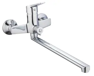 Смеситель для ванны/душа ESKO MR 31 настенный, однозахв., длинный излив, душ.гарнитур, хром