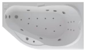 Ванна акриловая Акватек 170х100 правая,гидромассаж,электр. управл,сторож,панель,каркас,слив