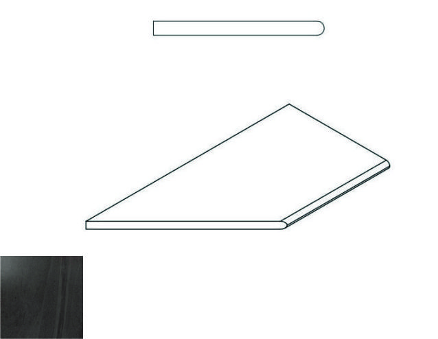 Contempora X2 Carbon Bordo Round Sx 60X30 матовая