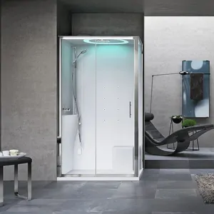 Душевая кабина Novellini 2P 1200х800х2210 левая, г/м, термостат, прозр./хром 2P129ST1F-1AK