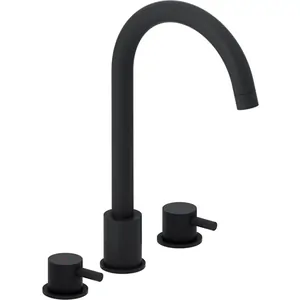 Смеситель Damixa для умывальника, двухзахватный, на 3 отверстия, черный 360200300