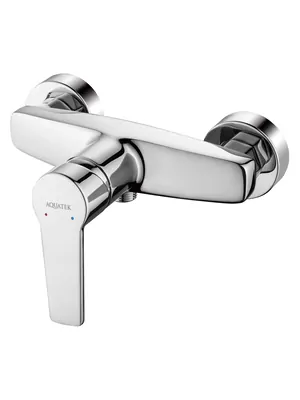 Смеситель для душа Aquatek AQ1760CR настенный, однозахватный, без излива, цвет: хром