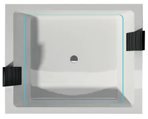 Ванна Gruppo Treesse 200 V832F 2000x1600x660 CrystalTech, г/м AWC+хромо, фронт.+лев. панели