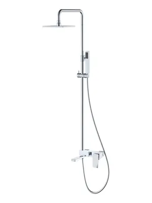 Душевой комплект Boheme 148-CRCR настенный, однозахватный, верхний/ручной душ, хром